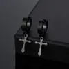 Pendientes de comercio exterior personalizados acero de titanio temperamento hebilla de oreja cruzada hip hop moda genial joyería de oreja cruzada outlet de fábrica