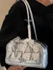 Bolso de Hombro Boston Casual de Moda Coreana Dulce con Lazo para Mujer Verano 2025 Nuevo