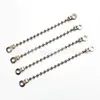 Cadena de Bolas de Acero Inoxidable 304 con Hebilla de Hueso Hebilla Plana de Metal para Manualidades Cadena de Conexión para Cortinas Decoración de Iluminación Cadena de Perlas Onduladas Hebilla de Doble Anillo