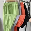 Pantalones de chándal holgados y gruesos con forro de forro polar compuesto para mujer, Otoño e Invierno, Pantalones Harlan cálidos, Pantalones pequeños, Pantalones deportivos casuales