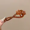 Pin para el pelo lujoso de tamaño grande con un delicado lazo, elegante y con estilo, pinza retorcida dulce estilo coreano para cabello grueso