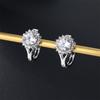 Aretes de aguja de plata con diamantes en forma de U, amor de azúcar, circonita, cobre con incrustaciones de circonita, temperamento de moda, aretes de alto sentido, joyería