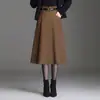 Falda para Mujer 2026 Otoño Nueva Cintura Alta Adelgazante Dobladillo Amplio Línea A Media Longitud Versátil Cubre Vientre Estilo Coreano