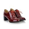 2026 Corte Profundo Punta Redonda Color Sólido PU Casual Estilo Británico Lazos Delanteros Zapatos de Vestir Individuales