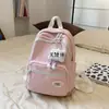 Mochila Versátil Estilo Universitario Personalizada Harajuku Japonés Simple Bolsa Escolar para Estudiantes Mochila Casual Americana para Viajes