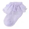 Calcetines para Bebé Primavera y Otoño Algodón Peinado Encaje Niñas Verano Delgados Bebé Calcetines de Baile Princesa Calcetines de Encaje Doble Capa Grandes