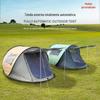 Barraca de camping de camada única com duas entradas para 4 pessoas, barraca de camping para viagem à praia