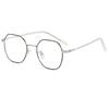Moda Nueva 2022 Marco Metálico Personalizado Geométrico Anti-luz Azul Espejo Plano Marco de Gafas Artístico Retro para Mujer