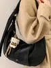 Bolsa de Bolinho Coreana de Nicho Retrô de Grande Capacidade para Mulheres Nova 2025 Bolsa Retrô de Ombro Único para Axila Bolsa Casual para o Dia a Dia