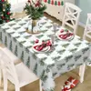 Mantel navideño exclusivo de alta venta transfronteriza, impreso en alta definición, con temática de flor de Nochebuena, para decoración festiva, apto para uso doméstico