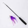 Pluma gato ticker juguete retráctil para gato traje individual cabeza de pluma campana ticker para gato reemplazable venta al por mayor