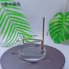 Soporte de exhibición cuadrado simple de acrílico, acero inoxidable y cristal con base transparente para especímenes de cristal y minerales