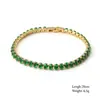 Moda Europea y Americana Personalidad Sencilla Pulsera Incrustada de Gemas Nuevo Color Circonita Pulsera Tenis Completamente Diamantada Joyería de Mano de Lujo Ligero