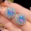 2025 Nuevo Zhuang Shengsheng Joyería Base de Cobre Chapado en Oro Corte Rosa Gradiente Elegante Lujo Ligero Traje Mujer 16-10mm