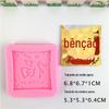 Forma de Silicone para Decoração de Chocolate Fuzi Felicidade Chinesa Açúcar Cristalizado Assar Goma Gota Molde de Gesso