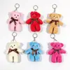 Gravata Borboleta Colorida Fofa Ursinho de Pelúcia Pingente Urso de Pelúcia Desenho Animado Urso Humano Chaveiro Urso Charme de Bolsa Urso de Uma Peça
