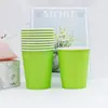 Vasos de papel desechables transfronterizos con un toque de alta gama, vasos hechos a mano gruesos para niños DIY para jardines de infancia, vasos de papel coloridos al por mayor