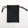 Bolsa de joyería en stock bolsa de la suerte Bolsa de terciopelo suave negro bolsa de franela con cordón bolsa pequeña bolsa de joyería
