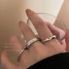 Anillo plateado anillo de circón roto anillo para mujer estilo frío ins anillo combinado para pareja diseño de nicho anillo para dedo índice