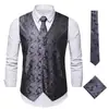 Moda Masculina Plus Size para Amazon Transfronteiriça Colete de Terno Masculino Tamanho Europeu Casual Cintura Florido Colete Colete