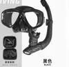 Conjunto de Máscara de Snorkel, Máscara de Mergulho com Tubo de Snorkel, Óculos de Natação para Adultos para Snorkeling Freediving