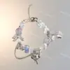 2025 Nuevo Estilo Dulce Femenino Pulsera Rosa Estilo Chino Venta al por Mayor Rosa Flor de Cerezo Exquisito Regalo para Mejor Amiga Novia Joyería