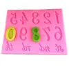 Molde de silicona digital para tartas de 2 años, hecho a mano, plegable, herramienta decorativa para tartas