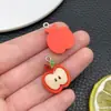 Acessórios de Pingente de Frutas Tridimensionais Simuladas de Resina DIY Criativos de Banana, Mangostão e Carambola Acessórios de Corrente de Celular DIY