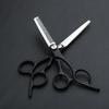 Cortador Split Cauda Inclinada Pintura Preto Tesoura Doméstica Cortador Plano Cortador de Dentes Cortador Salão de Beleza Corte de Cabelo Set