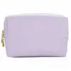 Bolsa Pequeña Cuadrada Octagonal de Cuero PU para Almacenamiento de Cosméticos, Color Sólido, Bolsa de Maquillaje de Regalo, Portátil, Impermeable, Resistente al Desgaste para Viajes