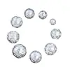 Puzuo Color Fuerte Duradero Chapado en Cobre Plata Arena Accesorios para Manualidades: Cuentas de Moneda de la Fortuna, Cuentas Redondas con Agujero Pasante, Cuentas Espaciadoras, Cuentas Sueltas para Joyería