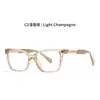 Gafas de Marco Retro Ojo de Gato Tr90 Europeo y Americano con Filtro de Luz Azul Moda Transfronteriza Bisagra de Resorte Lente Plana 27023
