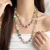 Corrente de Suéter de Pérolas em Camadas Múltiplas de Luxo Leve e High-End, Feminina, Simples, Colar Longo de Outono e Inverno, Acessórios de Liga, Joias