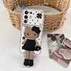 Funda de teléfono creativa para VIVOY21 V70 Y19E, de lunares florales tridimensionales, gato KT con ventana abierta, para niñas