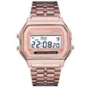 Popular Reloj Electrónico LED de Comercio Exterior, Ultradelgado, de Acero de Alta Venta, Estilo Harajuku Kakashi Multifuncional de Metal
