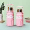 Taza Termo de Acero Inoxidable 304 de Aspecto Elegante, Gran Capacidad, Asa Exterior, Tetera Deportiva, Tetera de Agua para Montañismo y Viajes, Venta al por Mayor