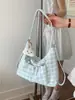 Bolso de Hombro Femenino Fresco y Sencillo 2026 Nueva Moda Versátil Bolso Cruzado de Cuadros Gran Capacidad Bolso de Mano para Viajes