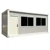 Casa móvil de contenedor de fábrica de comercio exterior, casa prefabricada ignífuga, casa integrada simple, desmontable para uso residencial y de oficina