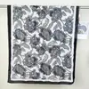 Lenço de Seda Floral Preguiçoso Estilo Francês, Luxo Leve Retrô, Sensação de Alto Padrão, Roupa Externa Respirável de Algodão e Linho, Lenço Longo de Algodão e Linho Atacado