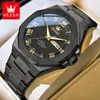 Oulisi Calendário Duplo Masculino Luminoso Estilo Coreano Versátil Moda Relógio de Pulso Masculino Relógio Masculino de Quartzo Relógio de Quartzo Transfronteiriço