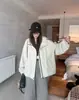 Jaqueta casual com capuz estilo coreano para mulheres, novo modelo outono 2026, modeladora e versátil, top da moda deste ano