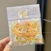 Gomas para el pelo desechables de color dopamina para niños, diademas para niñas pequeñas, accesorios para el pelo que no dañan