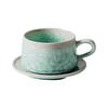Caneca de Café de Lingote com Esmalte Cristalizado em Forno Caneca de Cerâmica Caneca de Chá Conjunto de Xícara e Pires para Chá da Tarde em Casa ou no Escritório