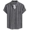 Camisa Hawaiana Impresa en 3D de Venta Caliente Transfronteriza Estación Independiente de Amazon Explosión Solapa Manga Corta Diseño de Mapa