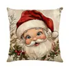 Amazon Natal Papai Noel Natal Vintage Fronha Capa de Almofada Conjunto Estampado Decoração de Casa