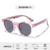 Suministro exclusivo transfronterizo de gafas de sol plegables de moda para niños, gafas de sol polarizadas de silicona para niñas, protectores solares con montura TR para niños, venta al por mayor