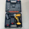 Taladro Eléctrico de Mano de Litio Taladro Eléctrico Multifunción Taladro de Impacto Destornillador Eléctrico para el Hogar Herramienta Carpintería Recargable Juego de Ferretería