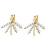 Aretes colgantes de perlas estilo medio vintage, con borlas de perlas líquidas, estilo retro de corte, aretes de alta gama para mujer