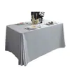Toalha de Mesa para Casamento à Prova de Óleo e Manchas Retangular Especial para Sala de Conferências Mesa Longa Stand de Feira Cor Sólida Toalha de Mesa de Hotel
