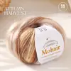 Patrón de nubes pequeñas, hilo de mezcla de seda y mohair, color degradado, hilo de mohair fino para tejer a mano, hilo para chales y suéteres, producto transfronterizo